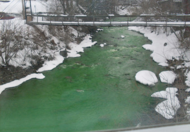 Lamoille River Dyed Green